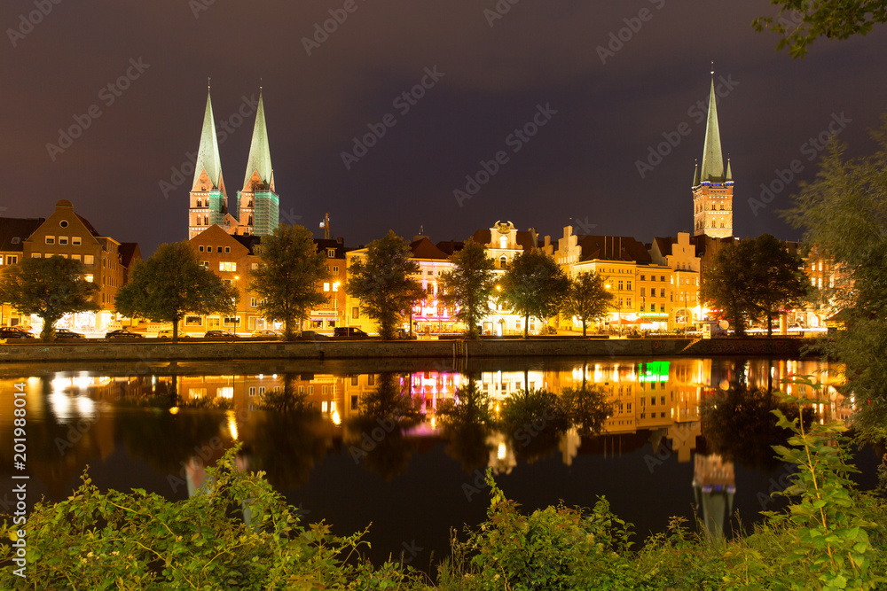 Lübeck on the evening.