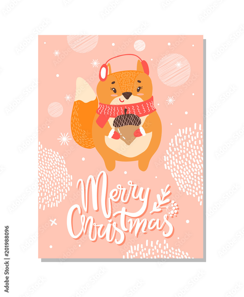 Merry Christmas with Title Vector Illustration Merry Christmas with Title Vector Illustration