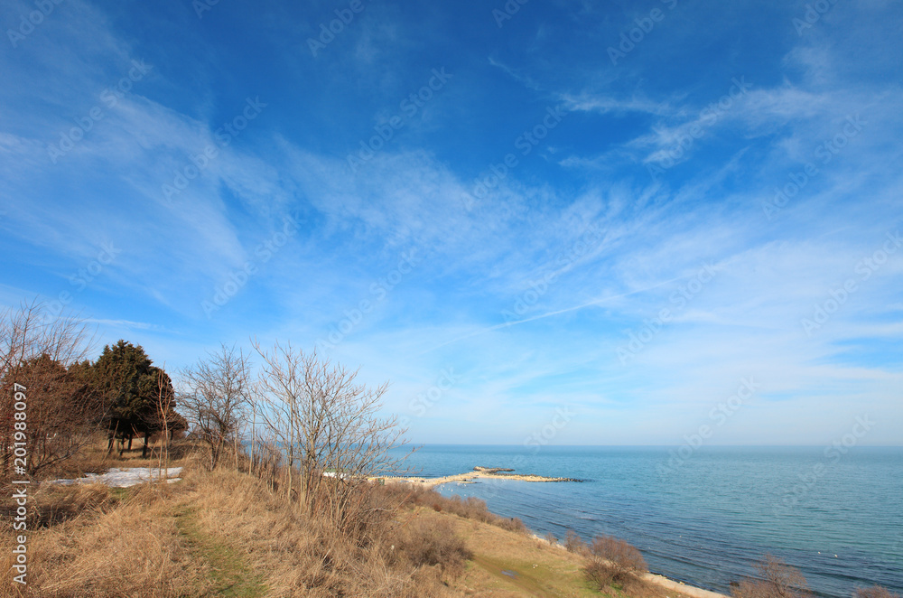 Beautiful wild beach on the Black Sea