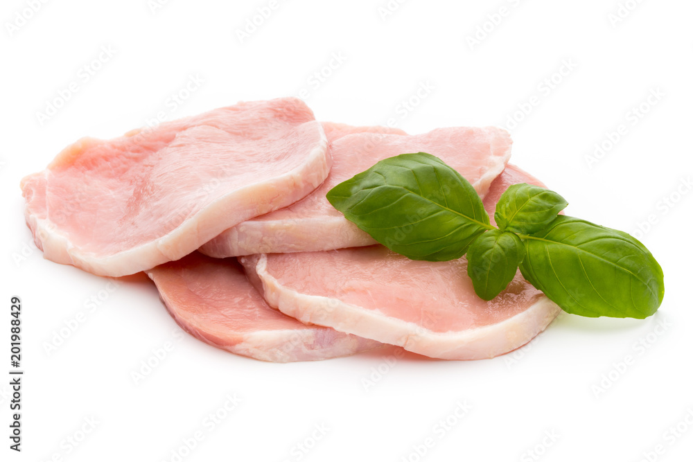 Fresh raw beef steak isolated on white background, top view. Fresh raw beef steak isolated on white background, top view.