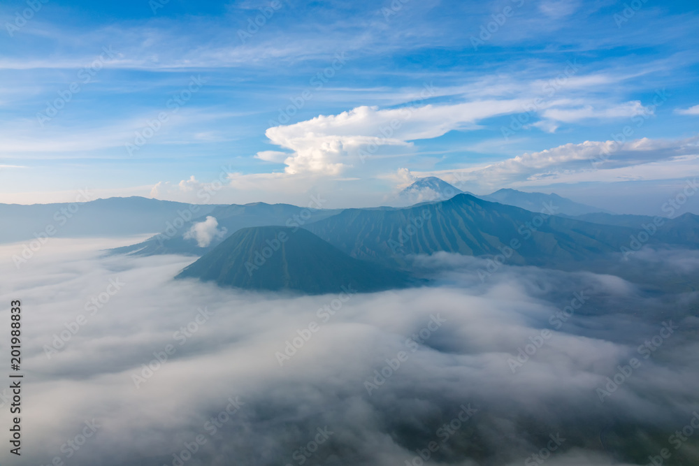 Morning Mist in the Volcanoes Valley Morning Mist in the Volcanoes Valley