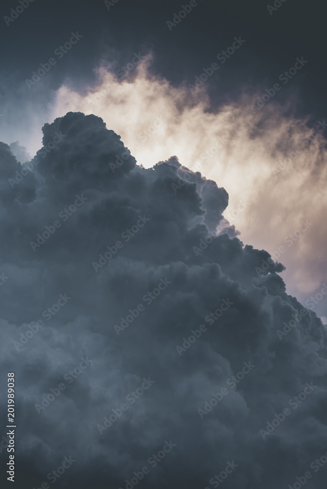 stormy clouds - spring mood - desaturated style image