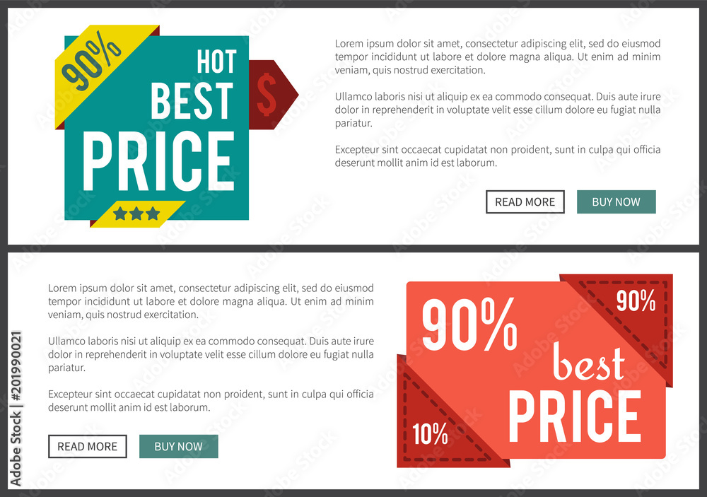 Fototapeta premium Hot Best Price Set of Internet Vector Illustration