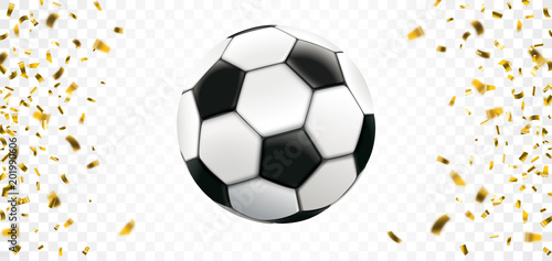 Football Golden Confetti Transparent Header