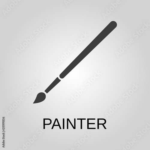 Painter icon. Painter symbol. Flat design. Stock - Vector illustration photo
