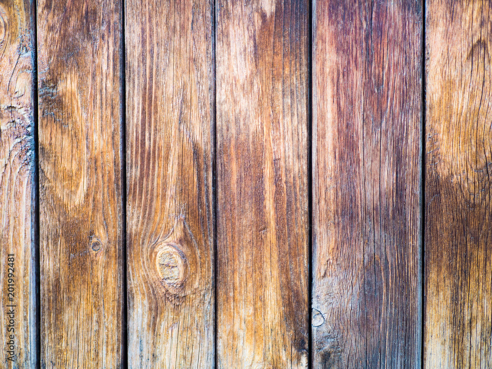 Fototapeta premium texture of an old wooden wall with old paint and rusty nails