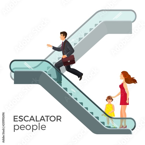 Escalator moving staircase consisting of endlessly circulating steps