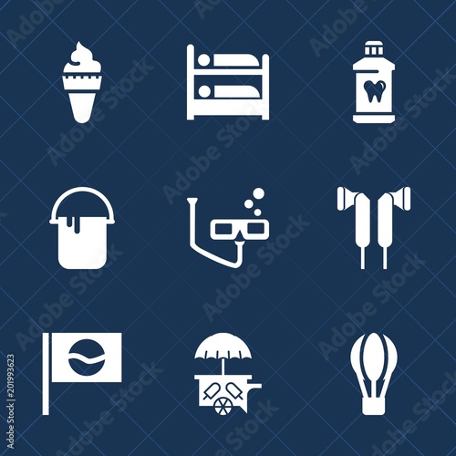 Premium set with fill icons. Such as sport, dental, van, music, asia, strawberry, sweet, air, hygiene, bed, paint, vanilla, interior, sign, hotel, paste, audio, hostel, dessert, food, painter, mask