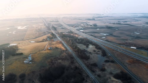 Aerial Timelapse of Highway A1 in Lithuania, Kryzkalnis photo