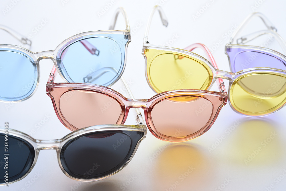 Modern fashionable sunglasses isolated on white background Modern fashionable sunglasses isolated on white background