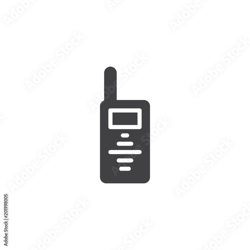 Walkie talkie vector icon. filled flat sign for mobile concept and web design. Radio transmitter simple solid icon. Symbol, logo illustration. Pixel perfect vector graphics
