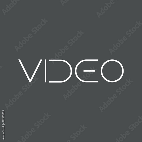 Tipografia VIDEO en color blanco