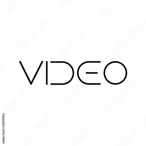 Tipografia VIDEO en color negro