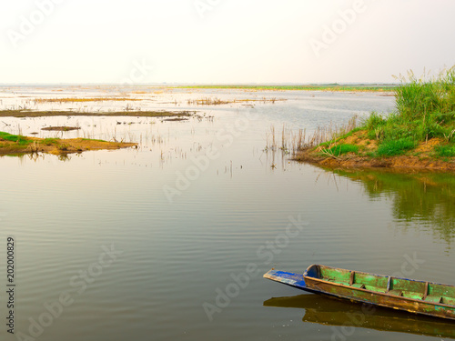Fototapeta Naklejka Na Ścianę i Meble -  Boat in Swamp