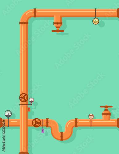 pipeline construction background with place for text