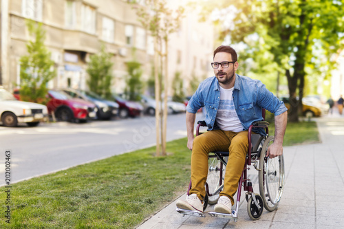 Man in a wheelchair