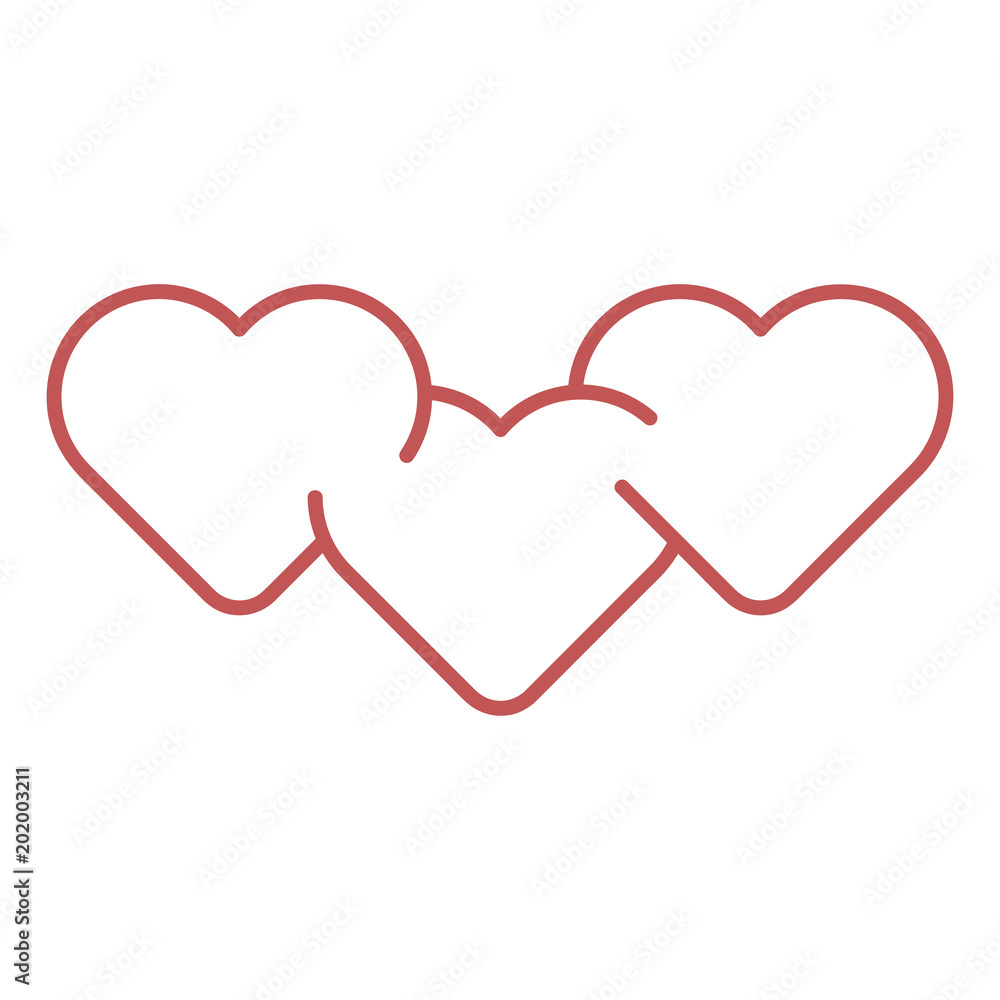 Hearts outline icon
