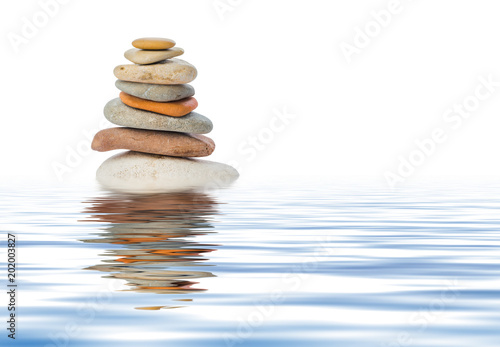 Stack of stones in water