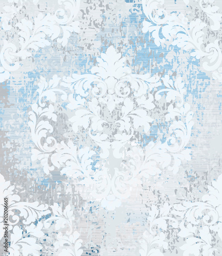 Baroque pattern Vector. Vintage Ornamented texture luxury design. Royal textile decors. Old painted background