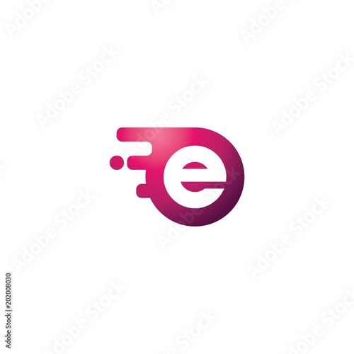 letter e tech logo tempate