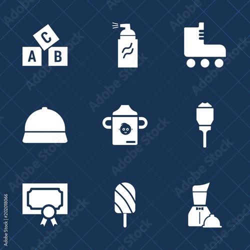 Premium set with fill icons. Such as hat, lantern, leisure, alphabet, street, certificate, wallpaper, boot, waiter, frame, abc, light, grunge, shoe, nutrition, fruit, art, letter, graffiti, school