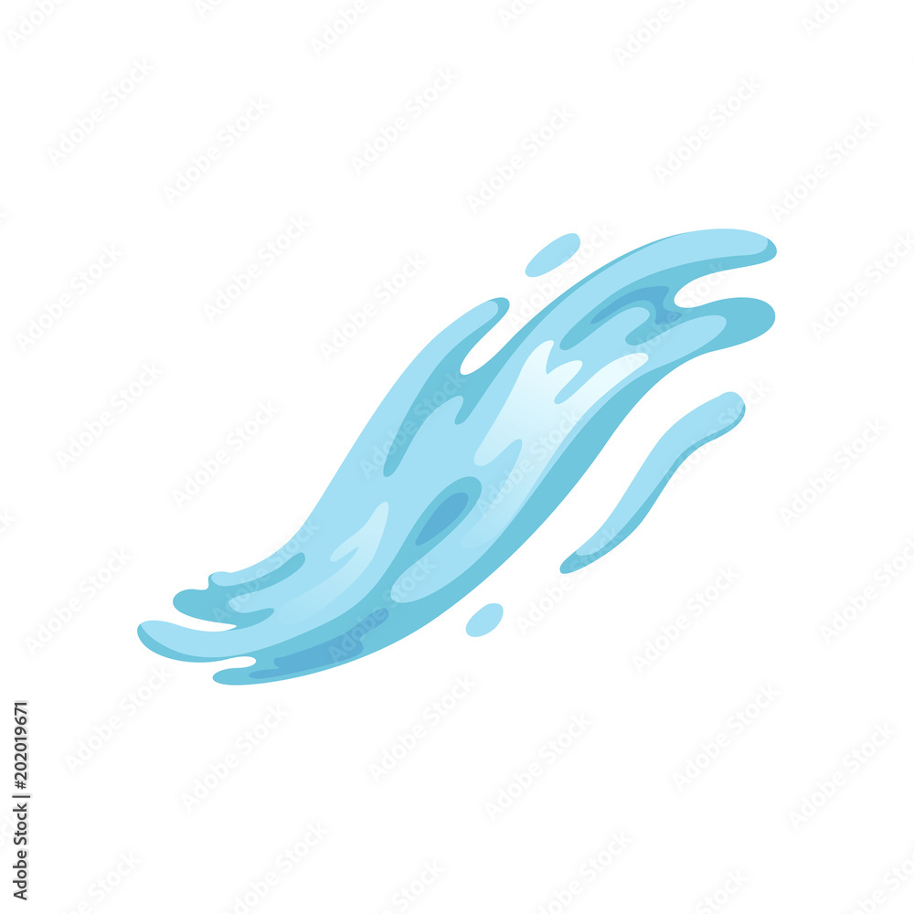Sea or ocean wave, abstract water symbol vector Illustration isolated on a white background
