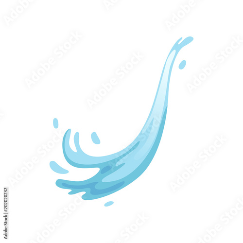 Water wave and drops vector Illustration on a white background