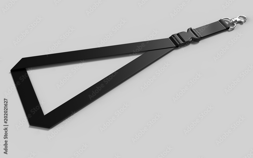 Ταπετσαρία Blank Lanyard with metal snap hook and detachable plastic buckle for print design presentation