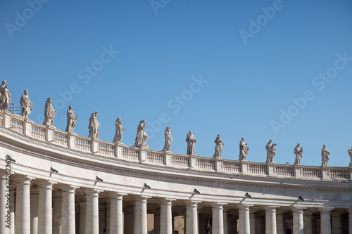 Columns on the St. Peter's Square, Vatican City, Italy photo
