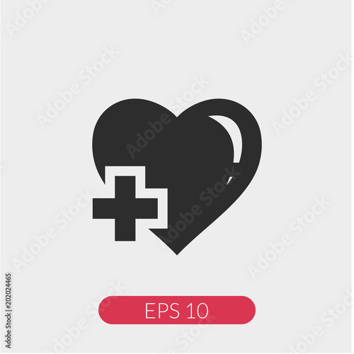 Healthy heart vector icon
