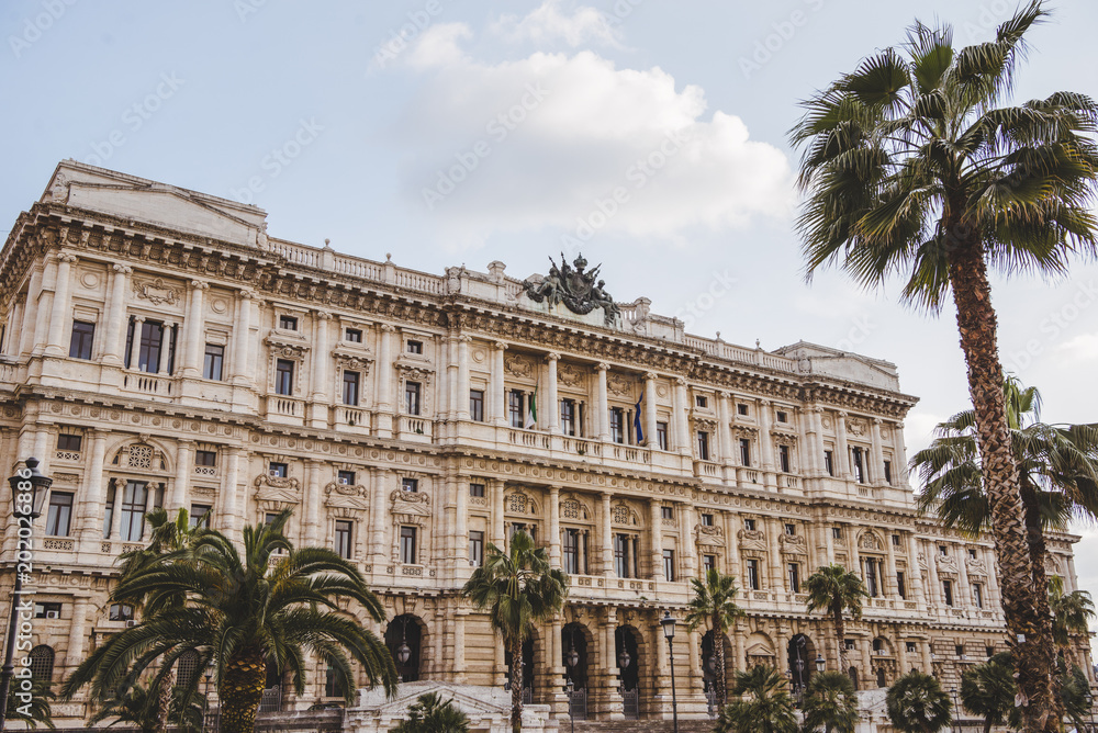 facade of Court of cassation at Rome, Italy