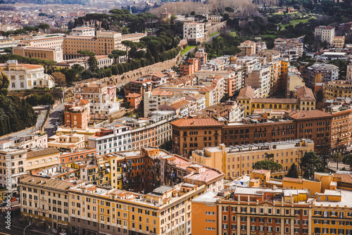 aerial view of beautiful ancient buildings at Rome, Italy