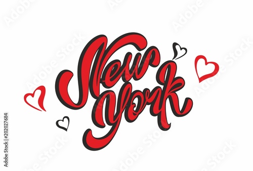  New York . Lettering.Travel. The design concept for the tourism industry. Vector illustration.