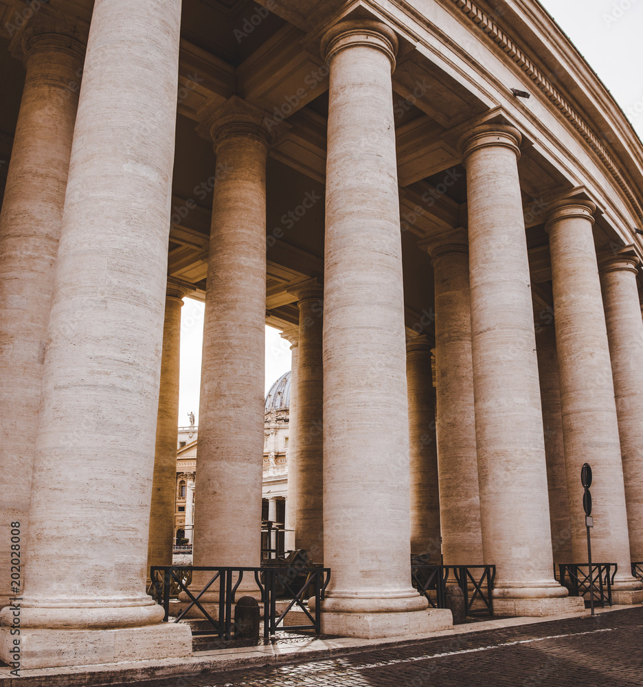 columns and entrance to Vatican city, Italy columns and entrance to Vatican city, Italy