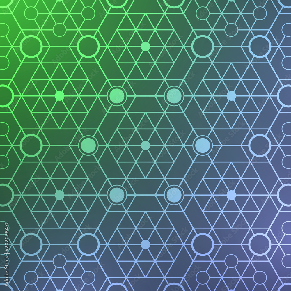 Abstract futuristic background. Technology element. Hexagon background template.