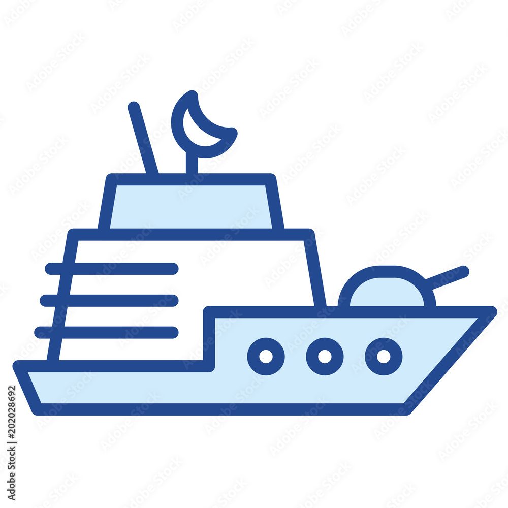 Kriegsschiff Vector Icon Kriegsschiff Vector Icon
