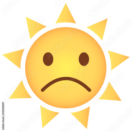Sonne Emoji unglücklich