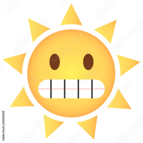 Sonne Emoji grinsend