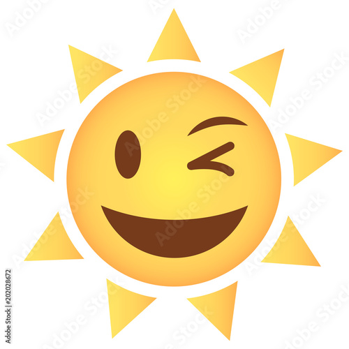 Sonne Emoji zwinkernd