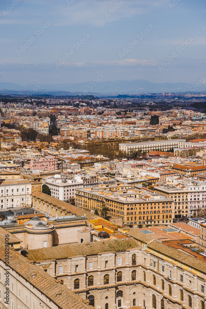 Obraz premium aerial view of buildings in Rome city, Italy