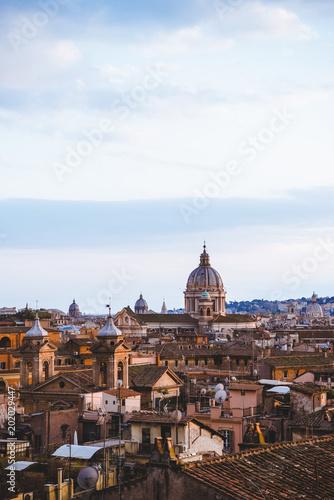 view of historical St Peters Basilica in Rome, Italy