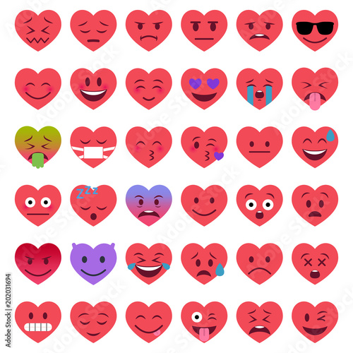 Emoji Herz Set