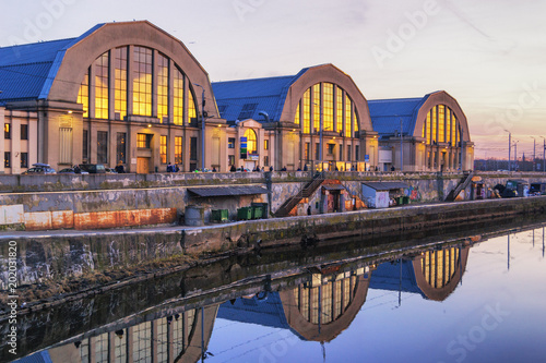 Riga Central Market, is Europe's largest bazar using old German Zeppelin hangars photo