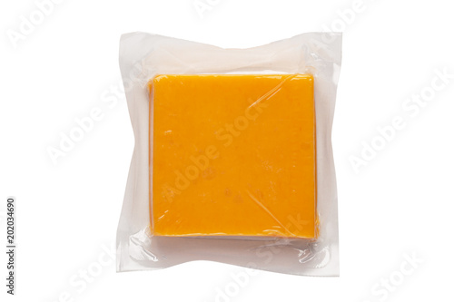 cheese in plastic packaging