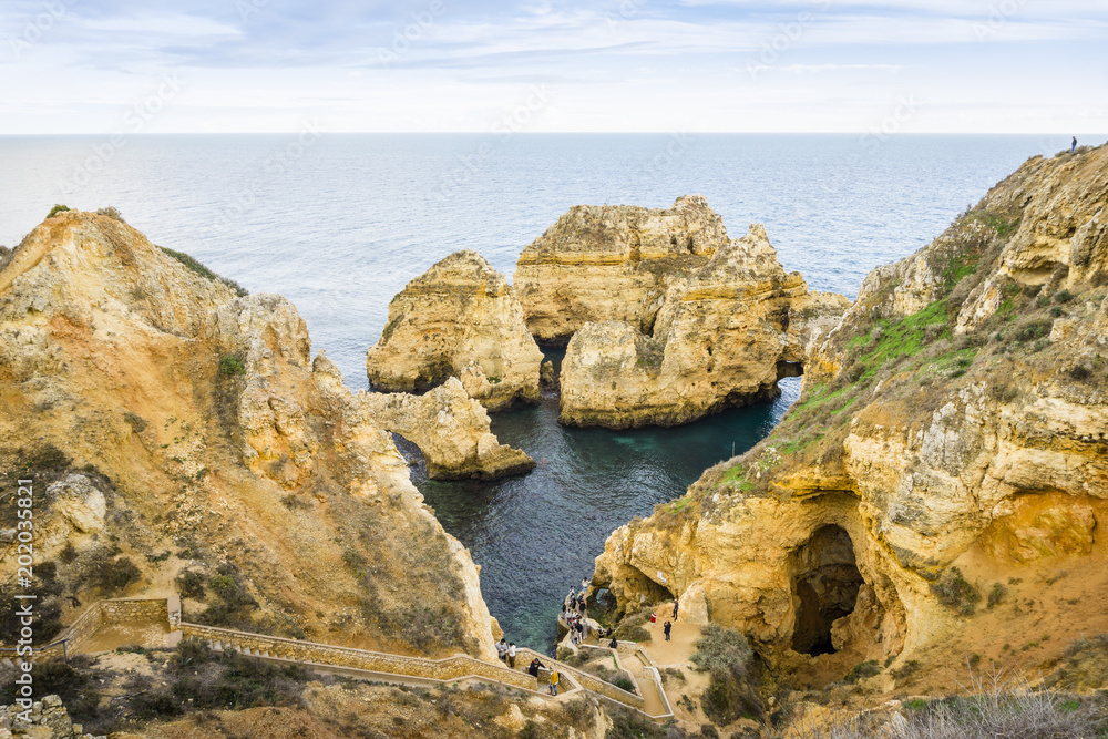 Stunning cliffs and arches in Ponta da Piedade, Lagos, Algarve, Portugal Stunning cliffs and arches in Ponta da Piedade, Lagos, Algarve, Portugal