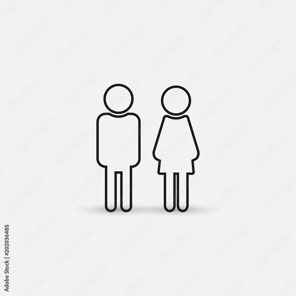 Man and woman icon vector Man and woman icon vector