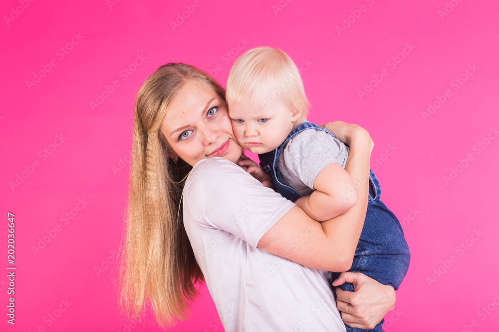 Mother with daughter happy together portrait child, family Mother with daughter happy together portrait child, family