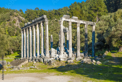 Temple of Zeus Lepsinos, Euromus, Mugla Province, Turkey. photo