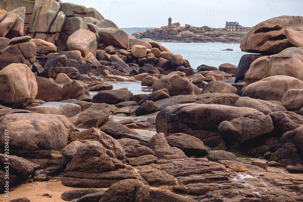 typical Brittany coast in the north of France typical Brittany coast in the north of France