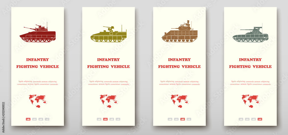 Infantry fighting vehicles leaflet cover presentation abstract, layout ...